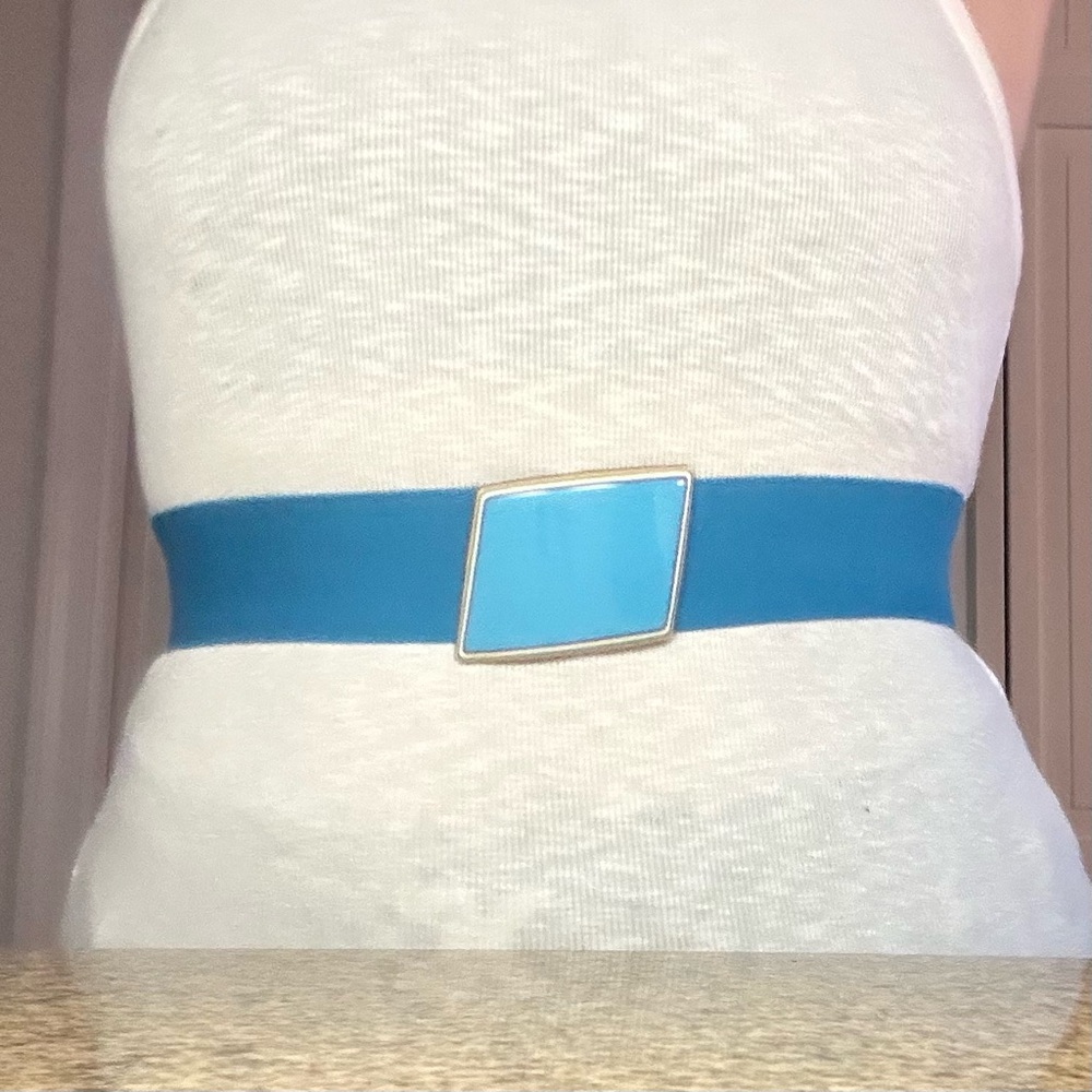 Blue Geometric Women's Belt